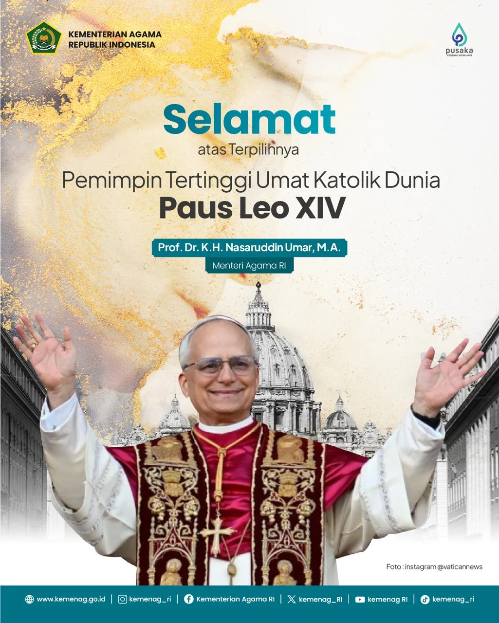 Dukungan Kuat PP PMKRI pada Paus Leo XIV: Seruan Pemimpin Global Bijak Menghadapi Tantangan Dunia