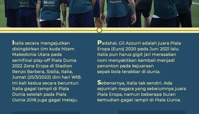 Italia Reformasi 10 Tahun: Gagal ke Piala Dunia 2026, Klub Merana di Eropa