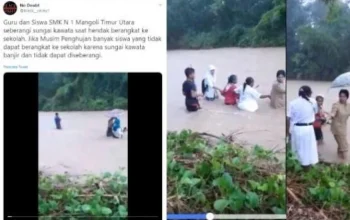 Viral Video Medan: Siswa Berani Seberangi Sungai Deli lewat Pipa Air, Bikin Heboh Netizen