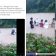 Viral Video Medan: Siswa Berani Seberangi Sungai Deli lewat Pipa Air, Bikin Heboh Netizen