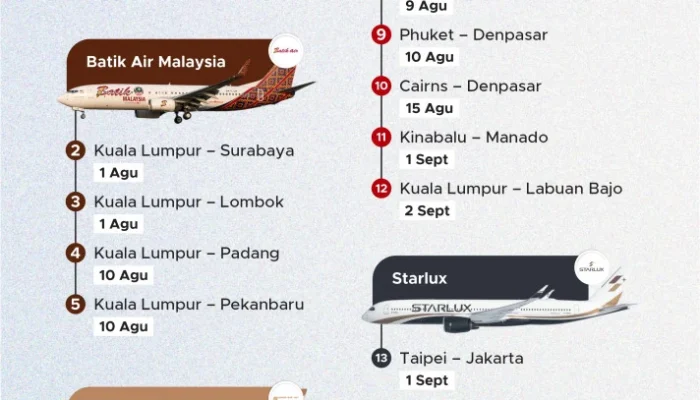 5 Maskapai Asing Siap Buka Penerbangan ke Indonesia, Daftar Lengkapnya!