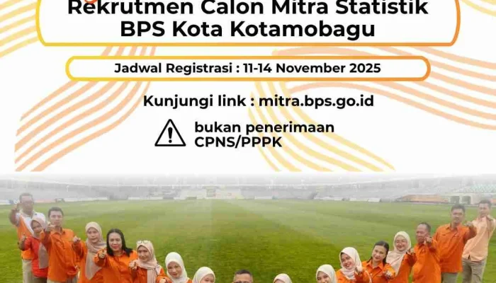 BPS Membuka Lowongan Pendaftaran Calon Mitra Statistik Tambahan 2026