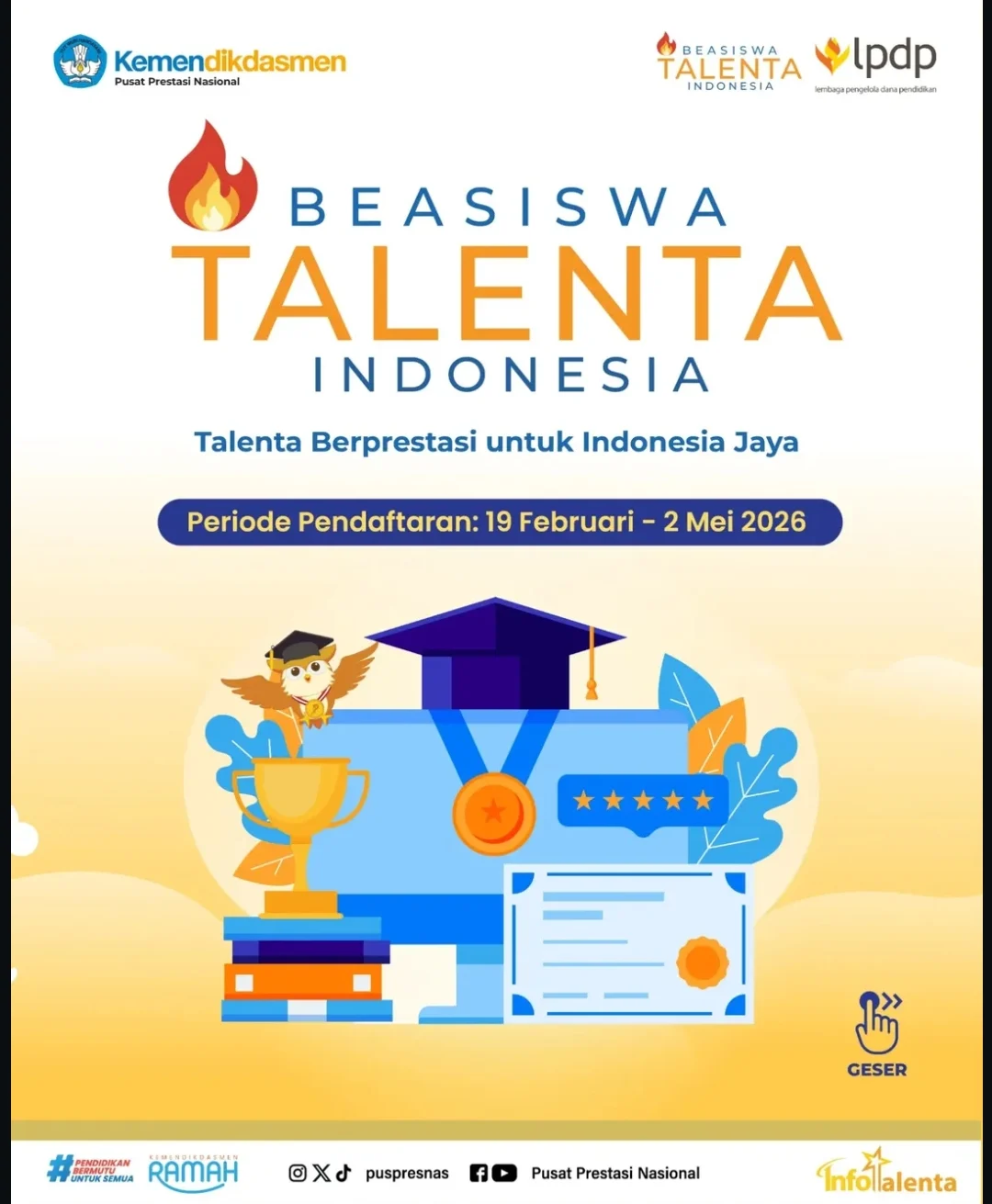 Hardiknas 2026: Beasiswa Hardiknas Buka Kesempatan untuk 335 Pelajar SMA dan Mahasiswa, Dorong Talenta Digital Indonesia