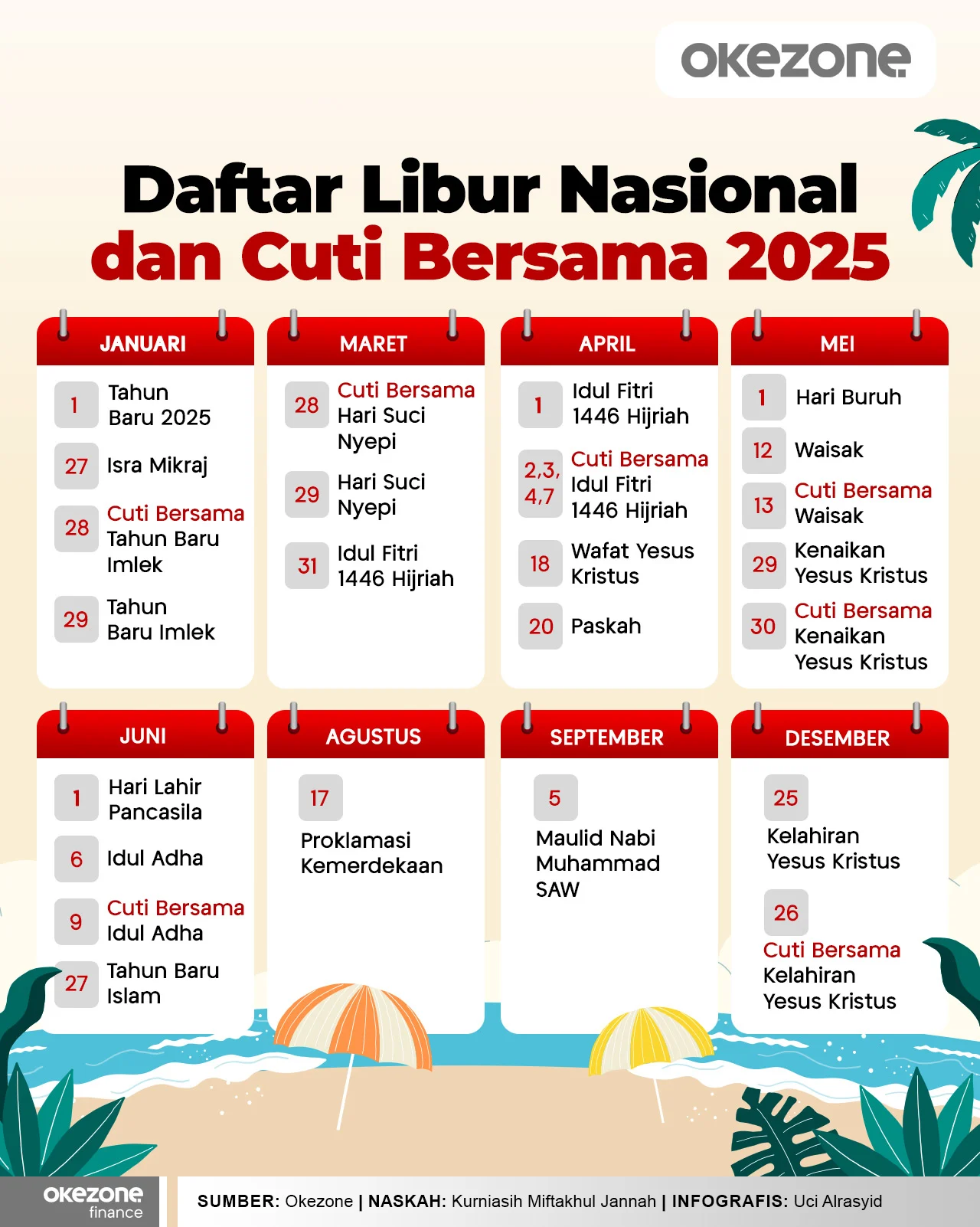 Hari Ini Tanggal Merah? Cek Daftar Libur Nasional dan Cuti Bersama di Indonesia