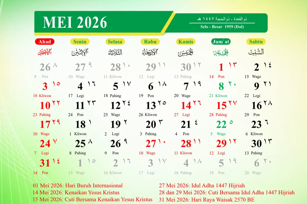 Idul Adha 2026: Tanggal Merah, Jadwal Tasyrik, dan Informasi Penting Lainnya