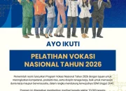 Kemnaker Siapkan Pelatihan Vokasi Nasional 2026 Batch 2 untuk 30 Ribu Peserta