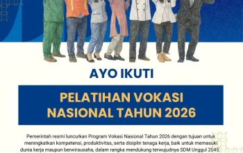 Kemnaker Siapkan Pelatihan Vokasi Nasional 2026 Batch 2 untuk 30 Ribu Peserta