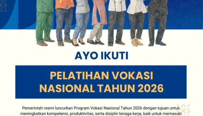 Kemnaker Siapkan Pelatihan Vokasi Nasional 2026 Batch 2 untuk 30 Ribu Peserta