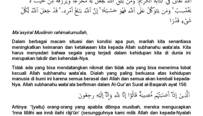 Khutbah Jumat 15 Mei 2026: Mengingatkan Umat akan Kematian dan Keikhlasan