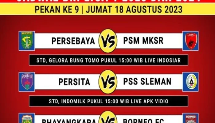Liga 1 hari ini: Persib vs PSIM dan Persijap vs Persija Jadi Sorotan Utama