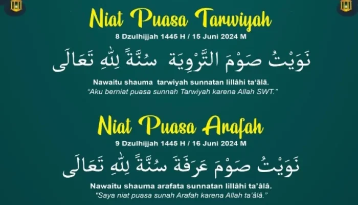 Mengenal Niat dan Tata Cara Puasa Tarwiyah dan Arafah Menjelang Idul Adha