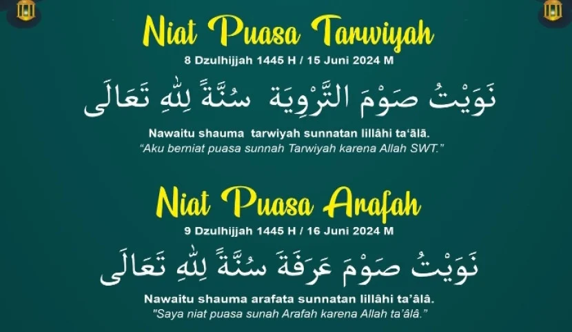 Mengenal Niat dan Tata Cara Puasa Tarwiyah dan Arafah Menjelang Idul Adha