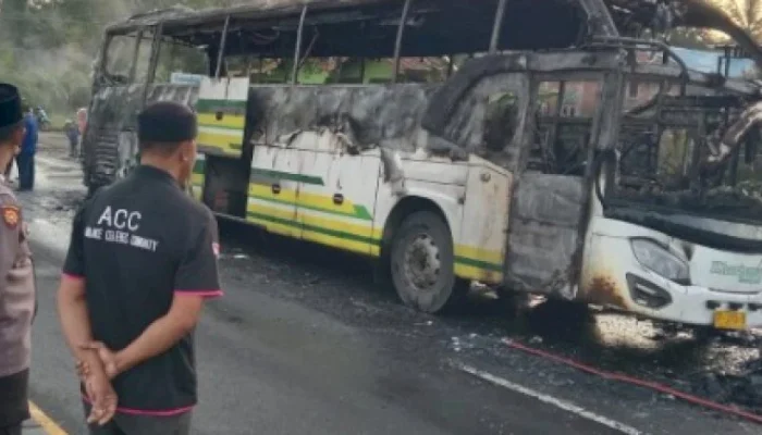 Menyelamatkan Diri dari Api: Pasutri Pati Selamat setelah bus ALS terbakar di Muratara