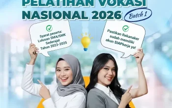 Pendaftaran Pelatihan Vokasi Nasional 2026 Dimulai, Lulusan SMA-SMK Wajib Cek