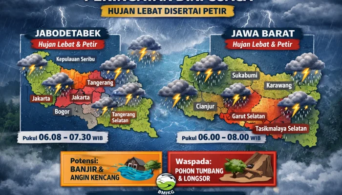 Prakiraan Cuaca Hari Ini: Potensi Hujan Lebat dan Angin Kencang di Sejumlah Kota