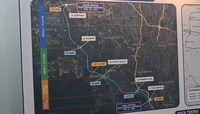 Proyek Jalan Tol Serpong-Bogor via Parung Dikebut, Dengan Investasi Rp12,35 Triliun