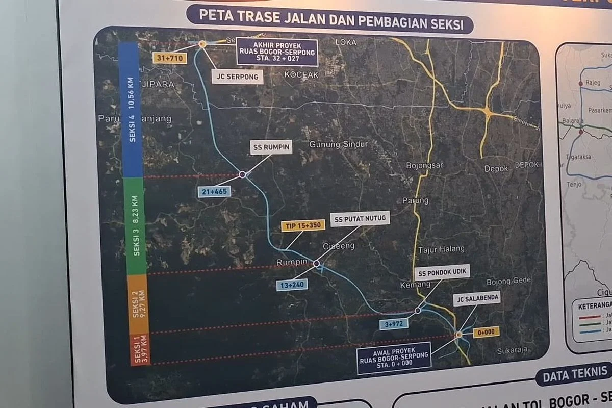 Proyek Jalan Tol Serpong-Bogor via Parung Dikebut, Dengan Investasi Rp12,35 Triliun
