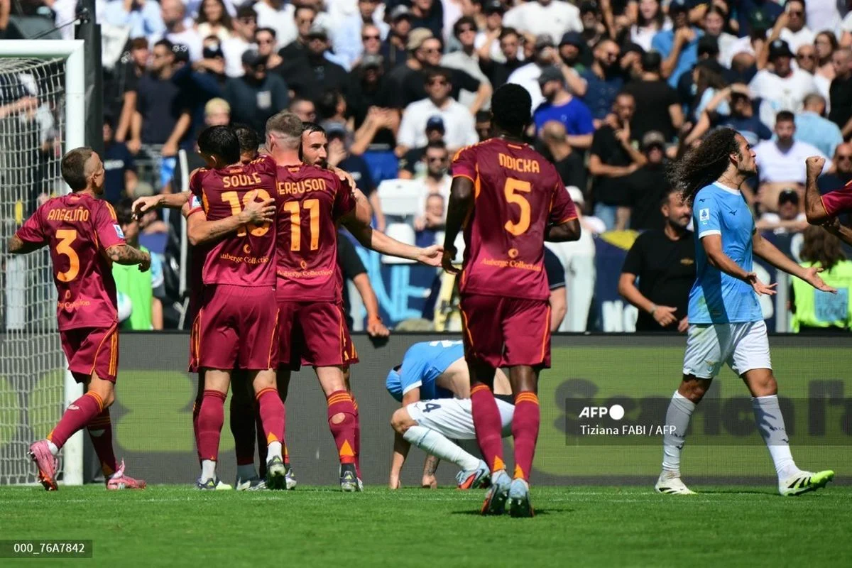 Roma vs Lazio: Mancini Menjadi Pahlawan dengan Gol Ganda di Derby