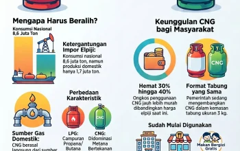 CNG Sebagai Alternatif LPG 3 Kg, Harga Sama dan Dapat Mengurangi Subsidi