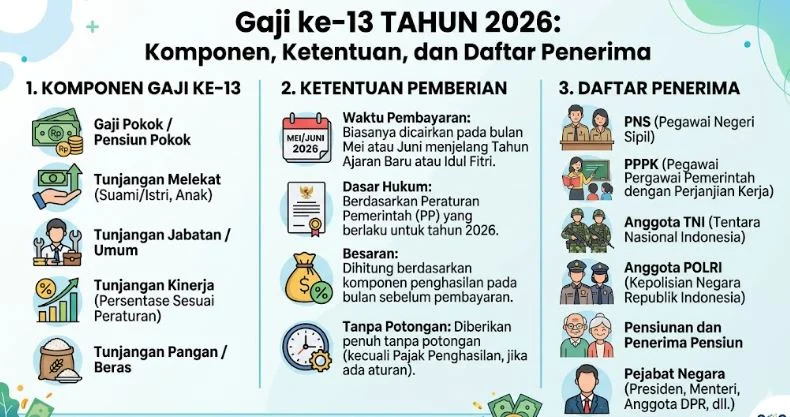 Gaji ke-13 PNS 2026: Ini Nominal dan Ketentuan Pembayarannya
