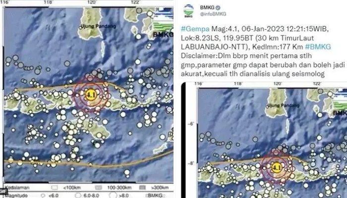 Gempa Bumi Terbaru di Indonesia: Labuanbajo Diguncang Gempa 5,3 Magnitudo