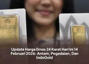 Harga Emas 24 Karat Turun, Saham Emiten Emas Bergerak Bervariasi