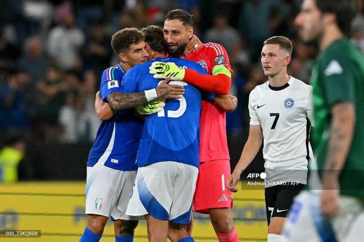 Italia Menang Atas Yunani Berkat Gol Tunggal Pio Esposito
