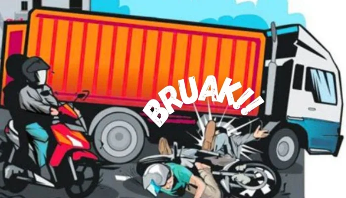 Kecelakaan Maut di Bekasi: Truk Tabrak Sepeda Motor, 1 Orang Tewas dan 9 Luka-Luka