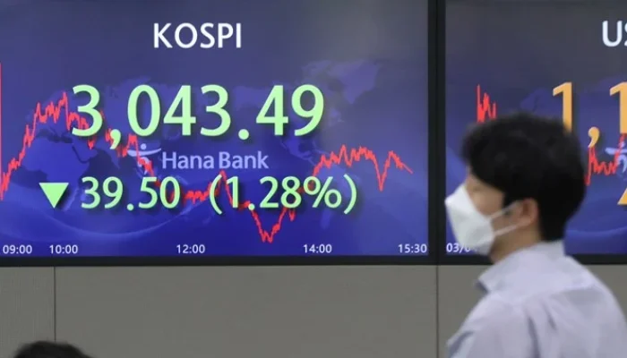 Kospi Anjlok Lebih Dari 8% Seiring Melemahnya Rally Teknologi
