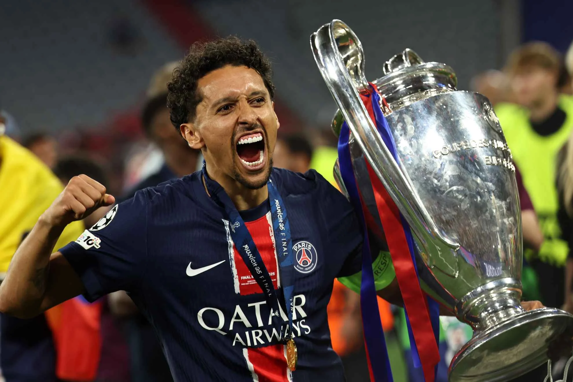 Marquinhos Ungkap Alasan Memeluk Gabriel Setelah Gagal Penalti di Final Liga Champions