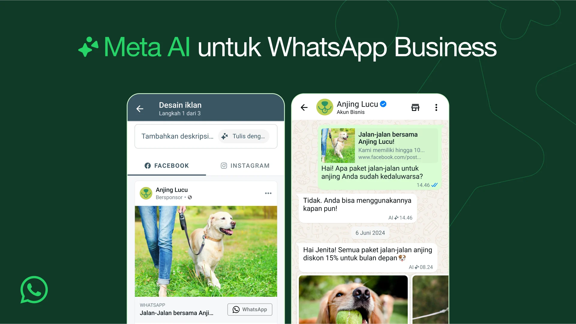 Meta Luncurkan Agen Bisnis Berbasis AI untuk WhatsApp, Messenger, dan Instagram