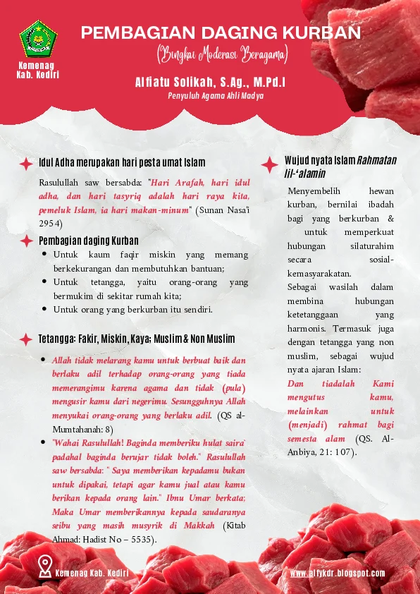 Pembagian Daging Kurban Menjadi Momentum Kebahagiaan dan Kepedulian Sosial