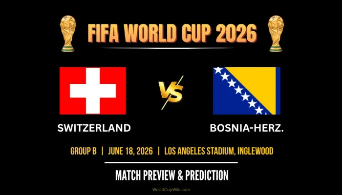 Pertandingan Sengit: Switzerland vs Bosnia dan Herzegovina di Piala Dunia 2026