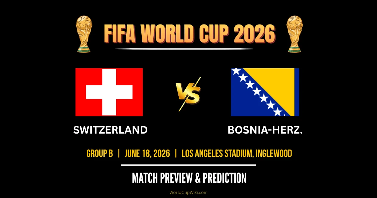 Pertandingan Sengit: Switzerland vs Bosnia dan Herzegovina di Piala Dunia 2026