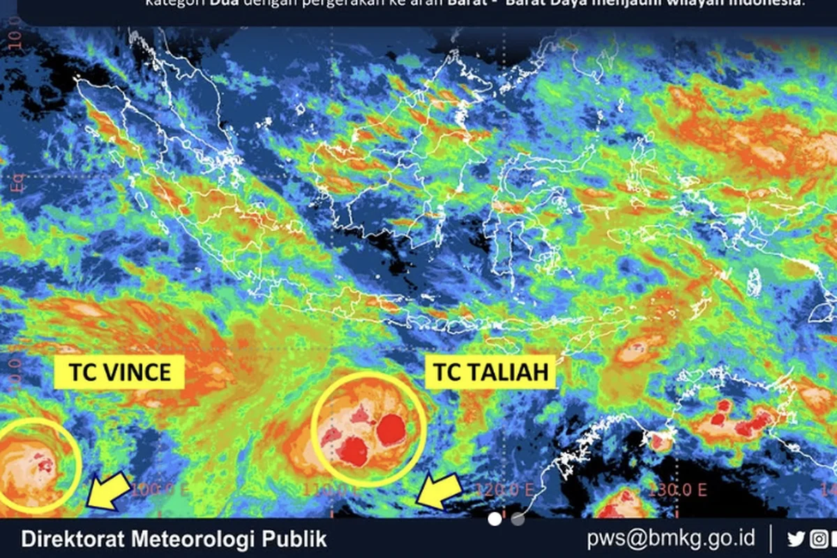 Siklon di Indonesia: Hujan Lebat dan Angin Kencang Melanda Sejumlah Wilayah