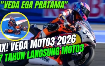 Veda Ega Pratama Nyaris Pimpin Balapan Moto3 Belanda 2026 Sebelum Mengalami Crash