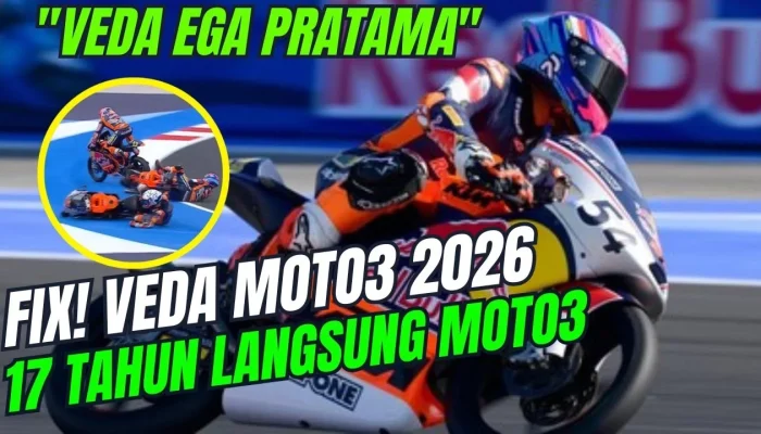 Veda Ega Pratama Nyaris Pimpin Balapan Moto3 Belanda 2026 Sebelum Mengalami Crash