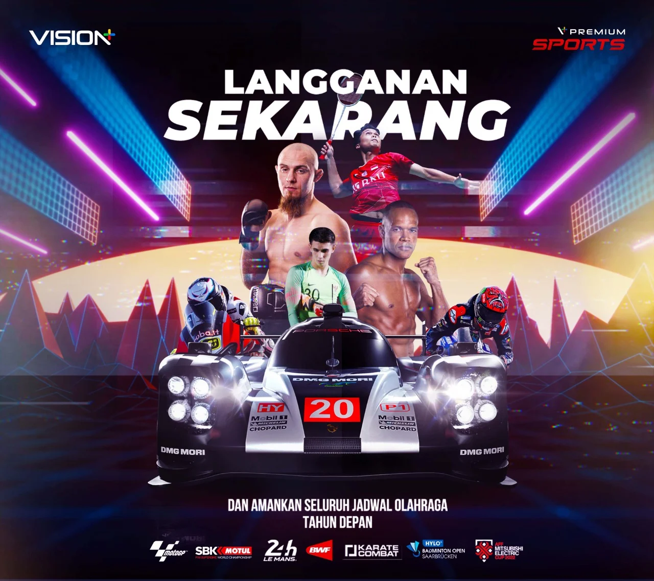 Vision+ Hadirkan Berbagai Pertandingan Olahraga Dunia