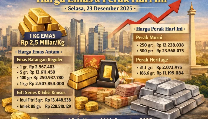 74 Kg Emas Berapa Rupiah? Ini Jawabannya Berdasarkan Harga Emas Hari Ini