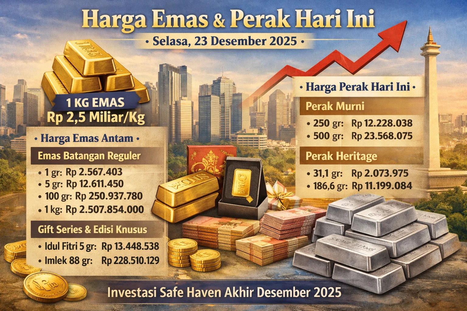 74 Kg Emas Berapa Rupiah? Ini Jawabannya Berdasarkan Harga Emas Hari Ini
