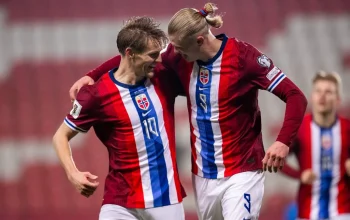 Erling Haaland Pemain Norway Pencetak Gol Pada Pertandingan Brazil