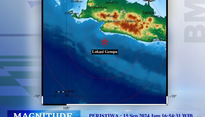Gempa Bumi Magnitudo 5,0 Guncang Sukabumi, Getaran Terasa hingga Bandung