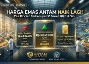 Harga Emas Antam Hari Ini Naik Rp3.000, Cek Rincian Harga Emas Antam Terbaru