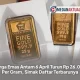 Harga Emas Antam Turun Rp26.000 per Gram, Ini Rincian Lengkapnya