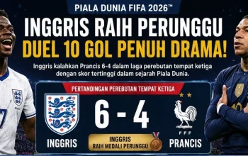 Inggris Raih Medali Perunggu Piala Dunia 2026 Setelah Mengalahkan Perancis 6-4