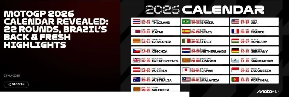 Jadwal MotoGP 2026: Persiapan Pebalap dan Seri ke-12 di Sirkuit Silverstone