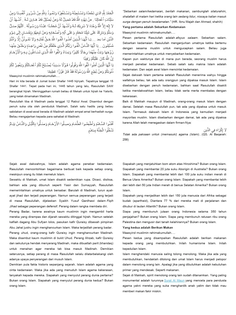 Khutbah Jumat 24 Juli 2026: Meraih Berkah di Bulan Safar dan Menghindari Kesalahan