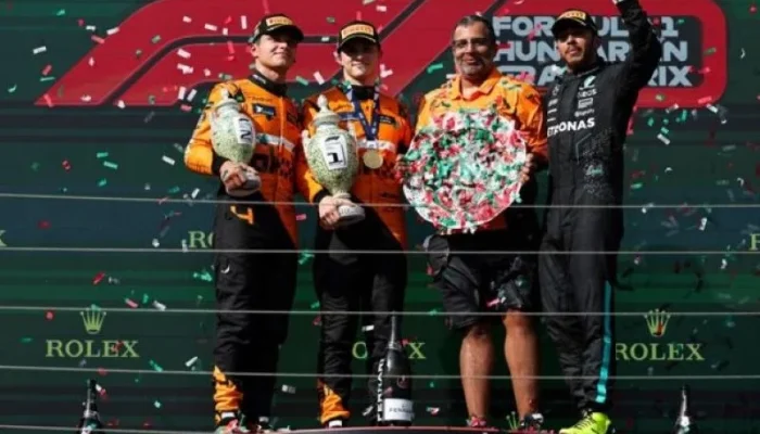 Lando Norris Raih Kemenangan di Hungaria, Oscar Piastri Gagal Finis