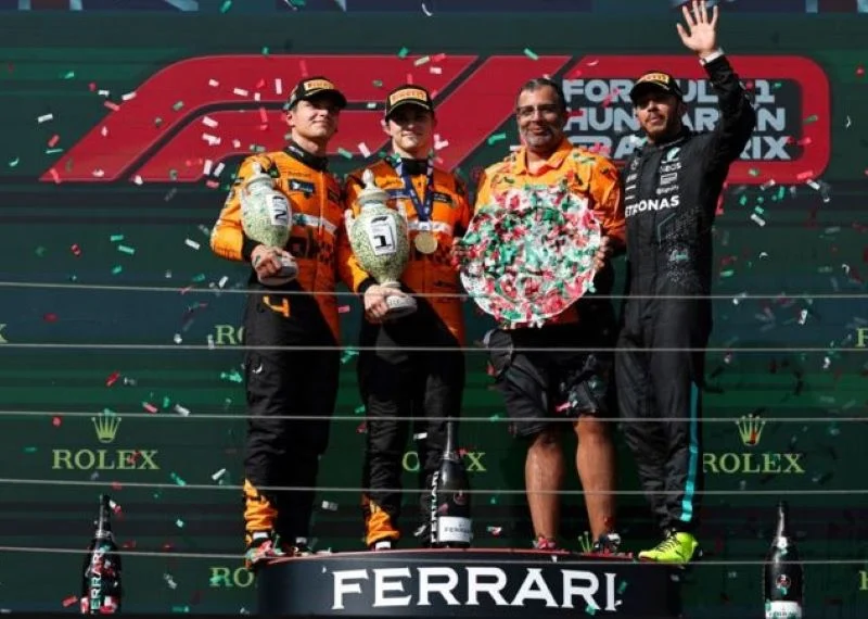Lando Norris Raih Kemenangan di Hungaria, Oscar Piastri Gagal Finis