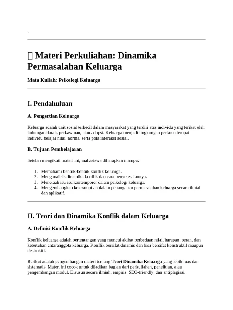 Mengenal Dinamika Keluarga Modern dan Isu-Isu yang Mengitarinya